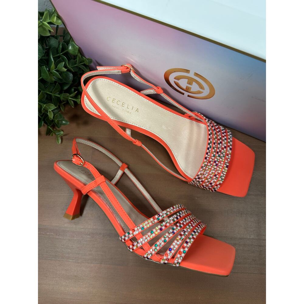 Cecelia New York Women's Kasper Leather Heeled Sandals Size 8.5